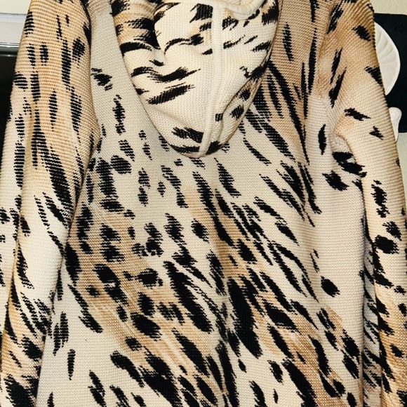 Leopard Print Women's Cardigan - Picture 3 of 4